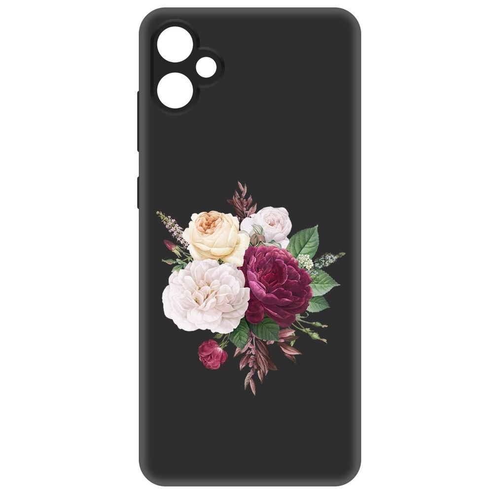 

Чехол-накладка Krutoff Soft Case Цветочная композиция для Samsung Galaxy A05 черный