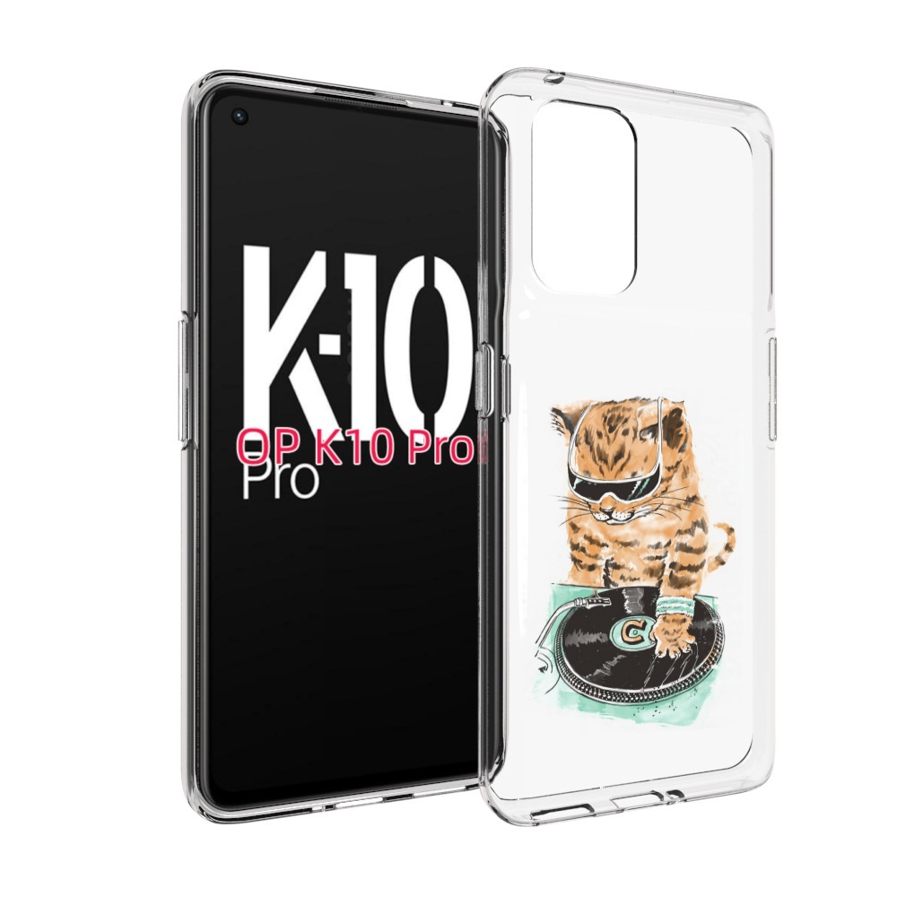 

Чехол MyPads Кот диджей для OPPO K10 Pro, Прозрачный, Tocco