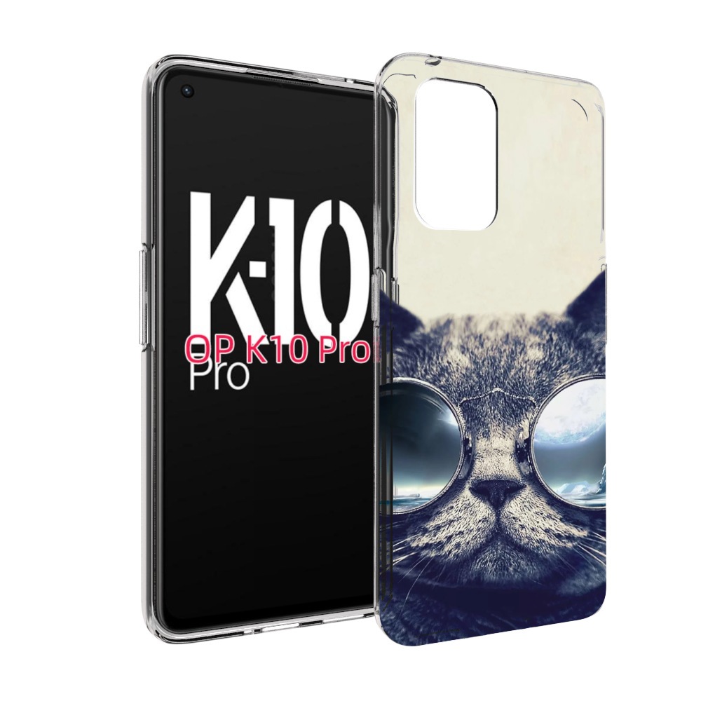 фото Чехол mypads кот-в-очках-2 для oppo k10 pro