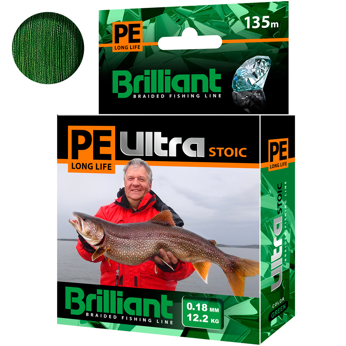 

Плетеный Шнур Для Рыбалки Aqua Pe Ultra Brilliant Stoic Ultra Green 135m 0.18 Mm, Зеленый, PE Ultra Brilliant Stoic Ultra