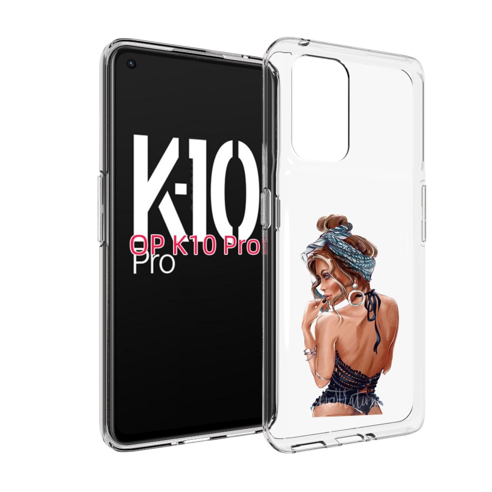 

Чехол MyPads Красивая-дама женский для OPPO K10 Pro, Прозрачный, Tocco