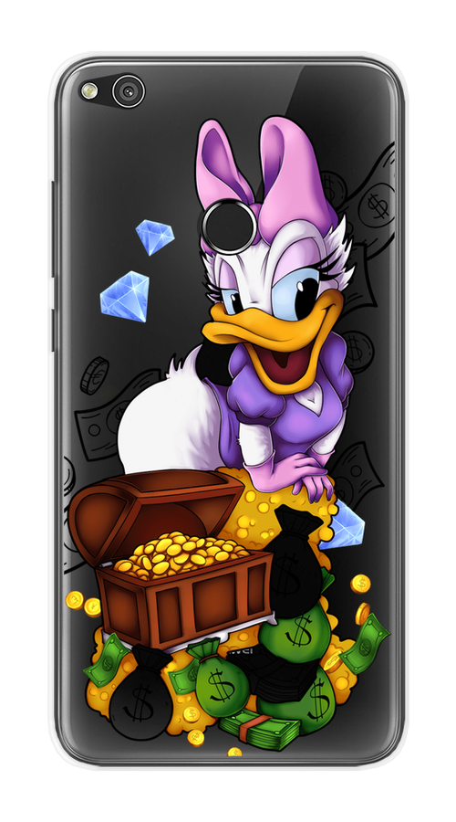

Чехол на Honor 8 Lite/Huawei P8 Lite "Rich Daisy Duck", Коричневый;белый;фиолетовый, 61550-6