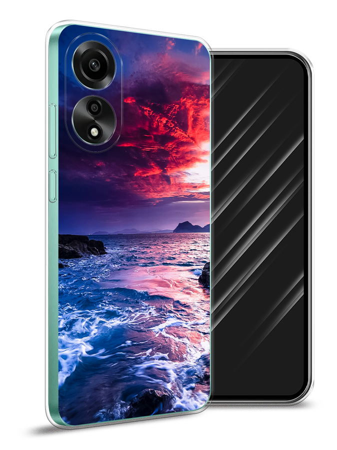

Чехол Awog на Oppo A78 4G "Волны 1", Розовый;синий, 2514750-1