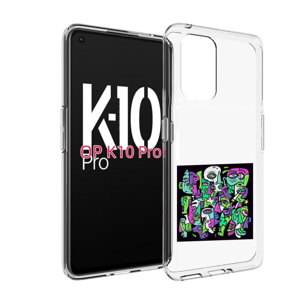 

Чехол MyPads Кривой эфир ATL для OPPO K10 Pro, Прозрачный, Tocco