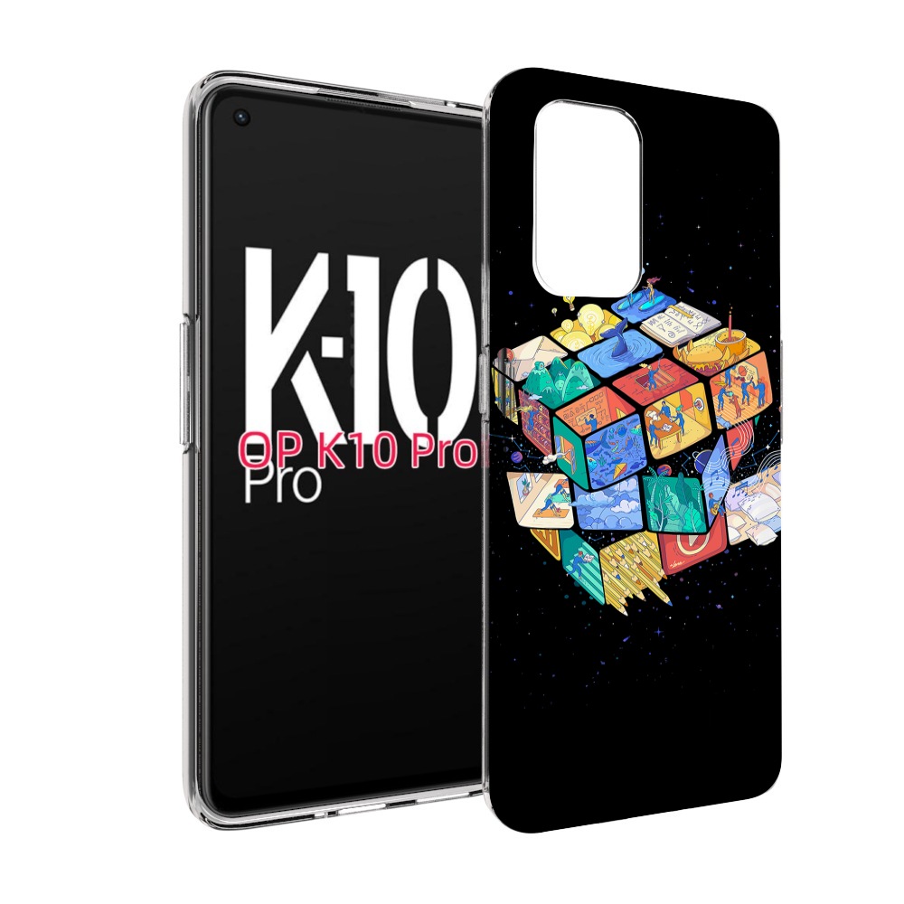 

Чехол MyPads Кубик-Рубика для OPPO K10 Pro, Прозрачный, Tocco