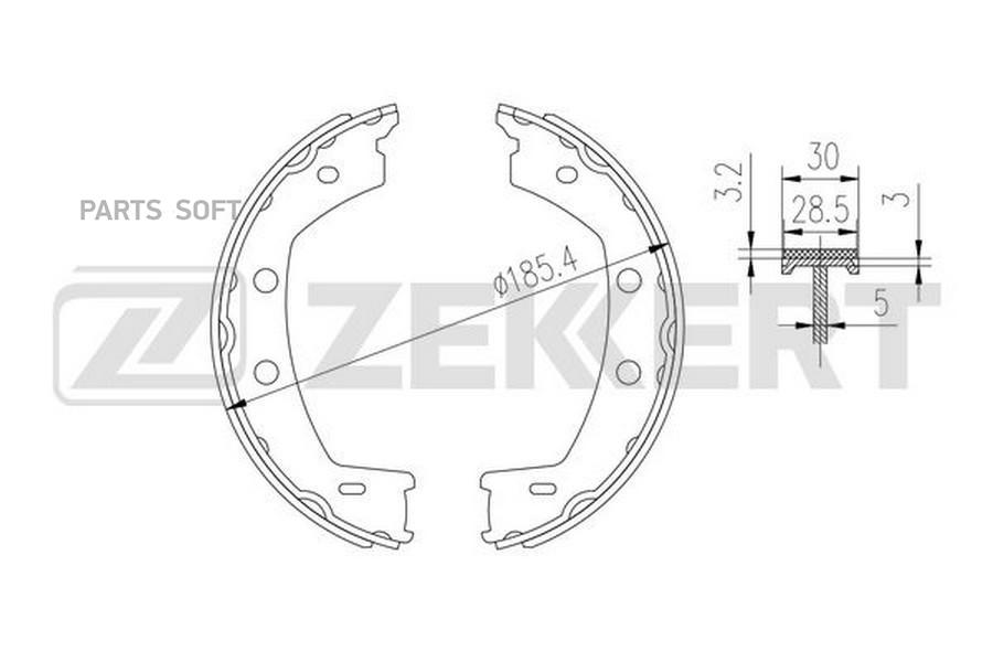 

Колодки торм. бараб. задн. Land Rover Freelander 2 06- ZEKKERT bk4327