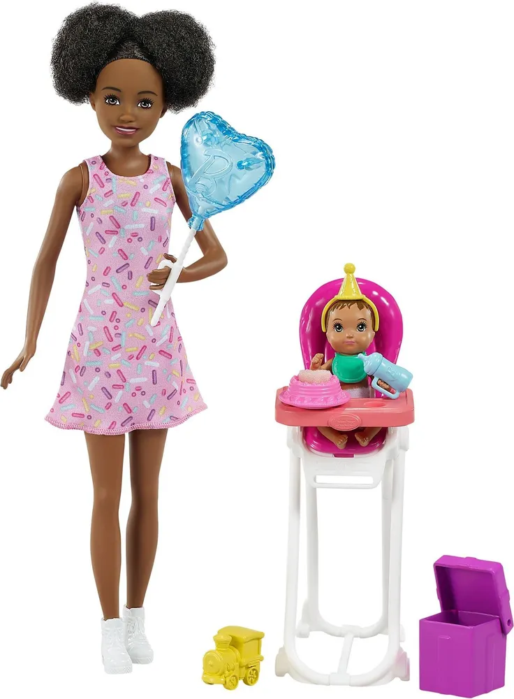 

Набор игровой Barbie Mattel Скиппер Няня, с малышом, кормление, 4 GRP41