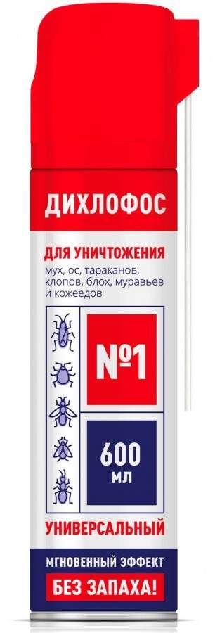 

Аэрозоль от тараканов Дихлофос №1 730984 600 мл, Дихлофос №1