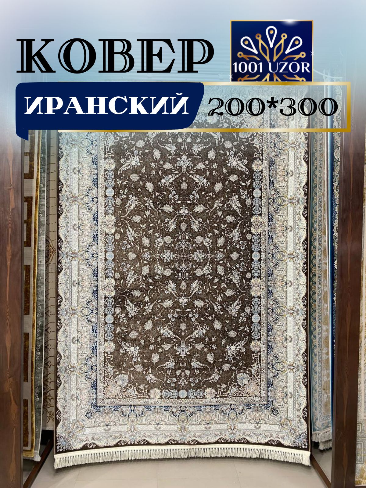 

Ковер 1001 UZOR Иран 244 BROWN 200х300, джейтаран 4.5 млн 200/300см
