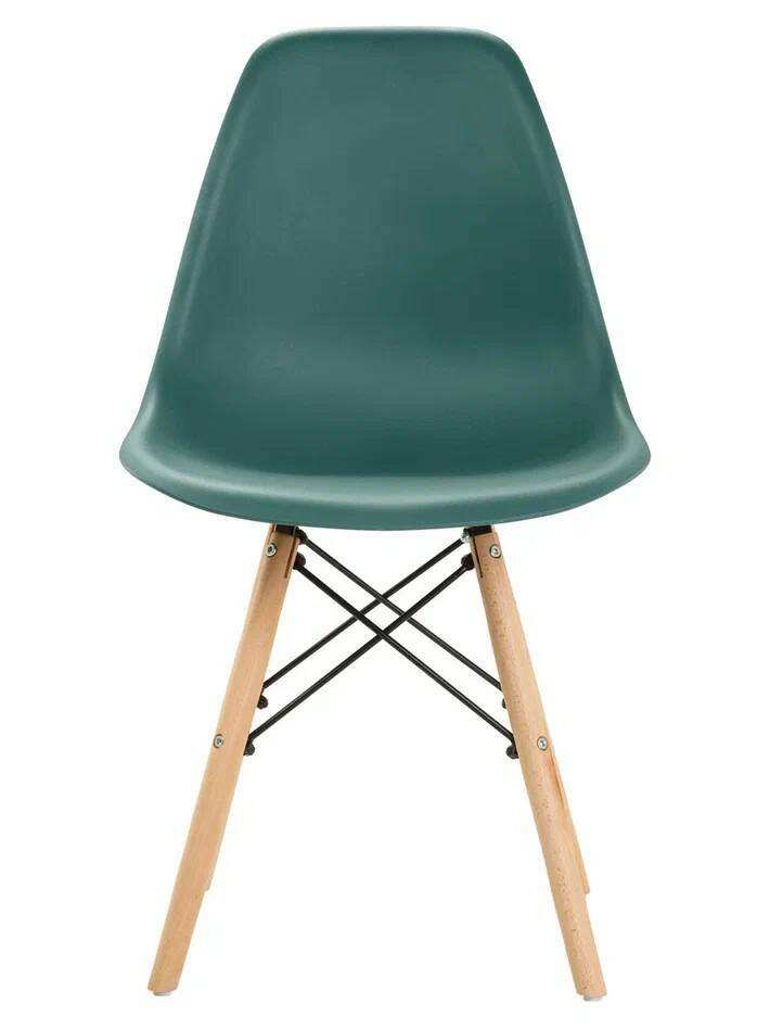 фото Стул leon в стиле eames dsw, темно-зеленый, 1 шт leon group