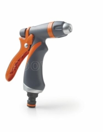 

Металлический пистолет распылитель с прорезиненным корпусом и регулируемым алюминиевым соп