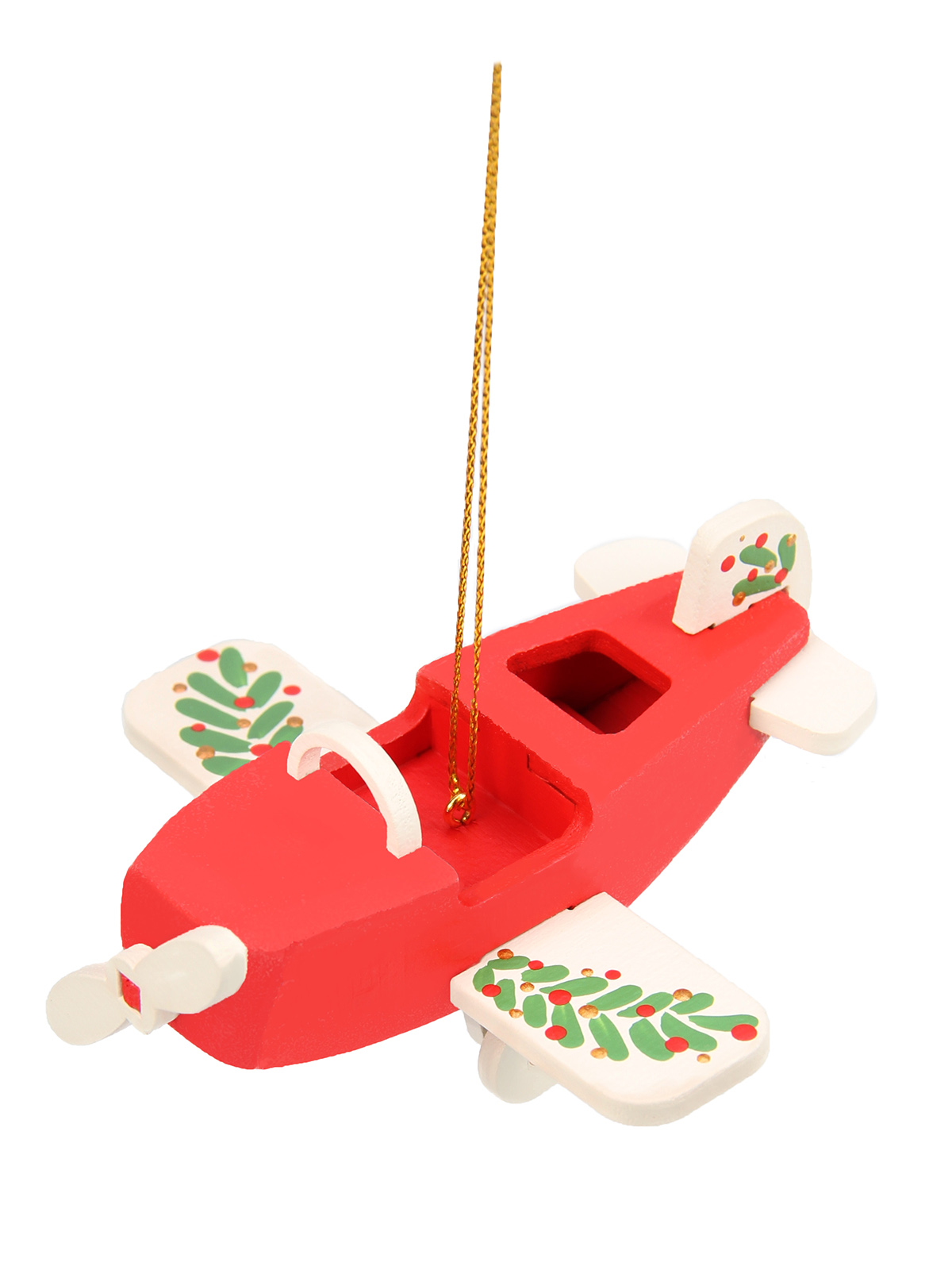 Елочная игрушка самолет Wood-souvenirs T04207-WS/CP_M_SC_3020 1 шт. разноцветная