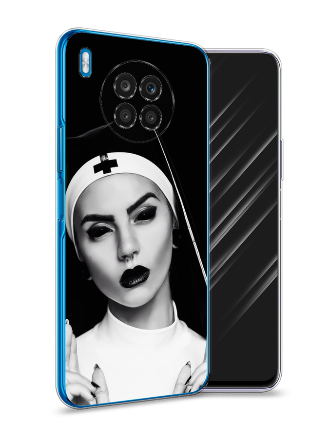 

Чехол Awog на Huawei Nova 8i "Черная монашка", Разноцветный, 6106350-9