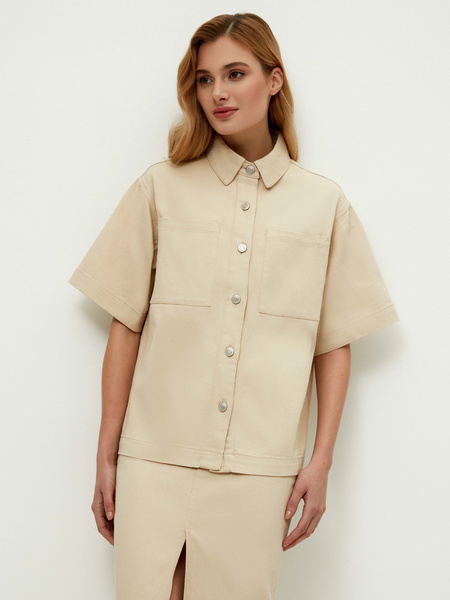 

Рубашка женская ZARINA 2266453643-61 бежевая XL, 2266453643