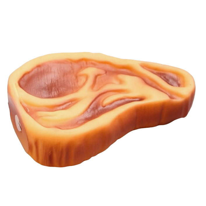 

Игрушка пищащая для собак Пижон Стейк с кровью микс цветов 10,5 см