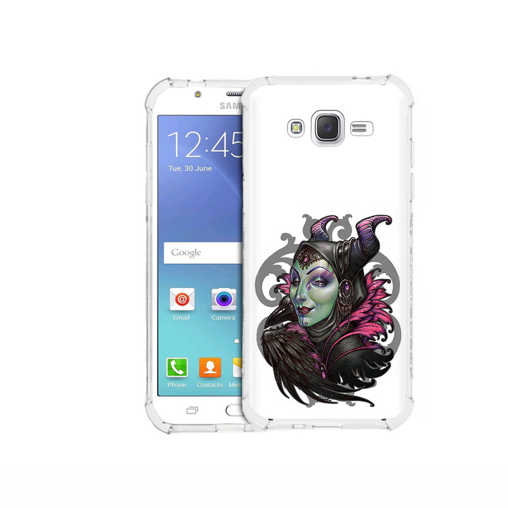 

Чехол MyPads Tocco для Samsung Galaxy J5 (2015) зеленая девушка с вороном, Прозрачный, Tocco