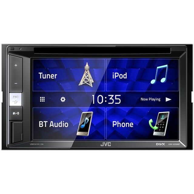 Автомагнитола 2 DIN JVC KW-V250BTM DSP Беспроводная технология Bluetooth®