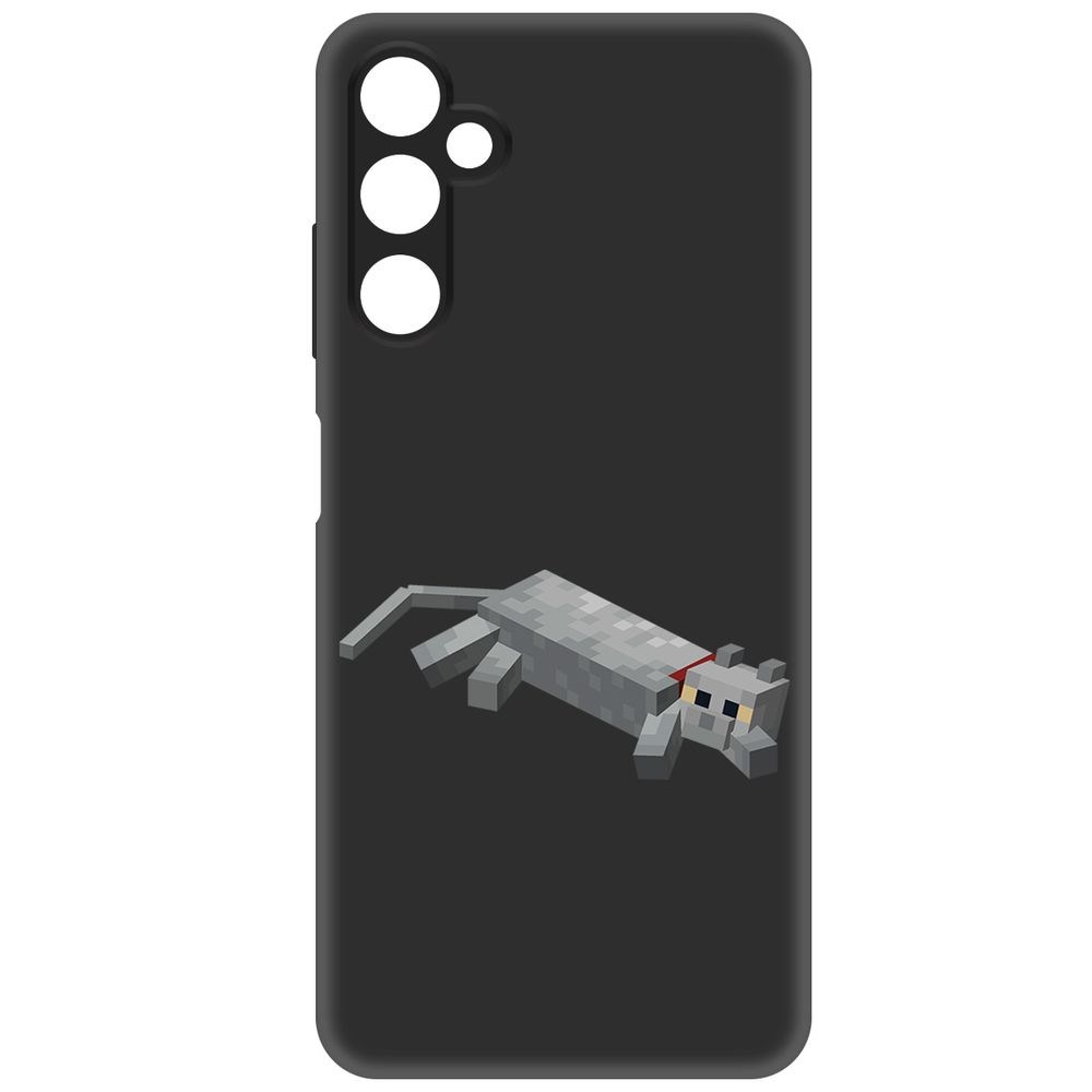 

Чехол-накладка Krutoff Soft Case Minecraft-Кошка для Samsung Galaxy A05s черный