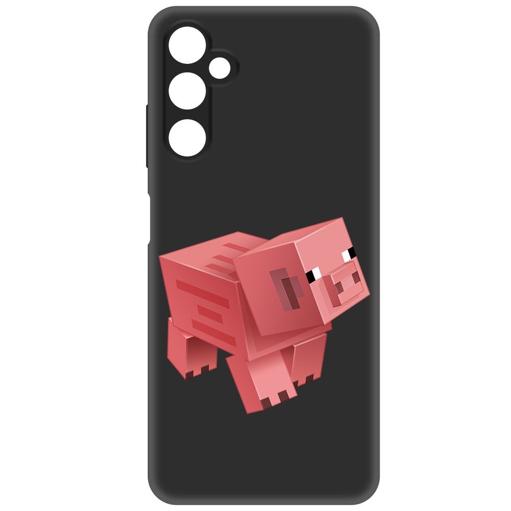

Чехол-накладка Krutoff Soft Case Minecraft-Свинка для Samsung Galaxy A05s черный