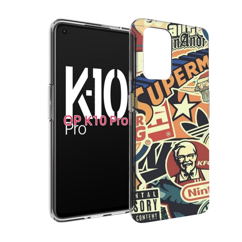 

Чехол MyPads Лейблы-на-постере для OPPO K10 Pro, Прозрачный, Tocco