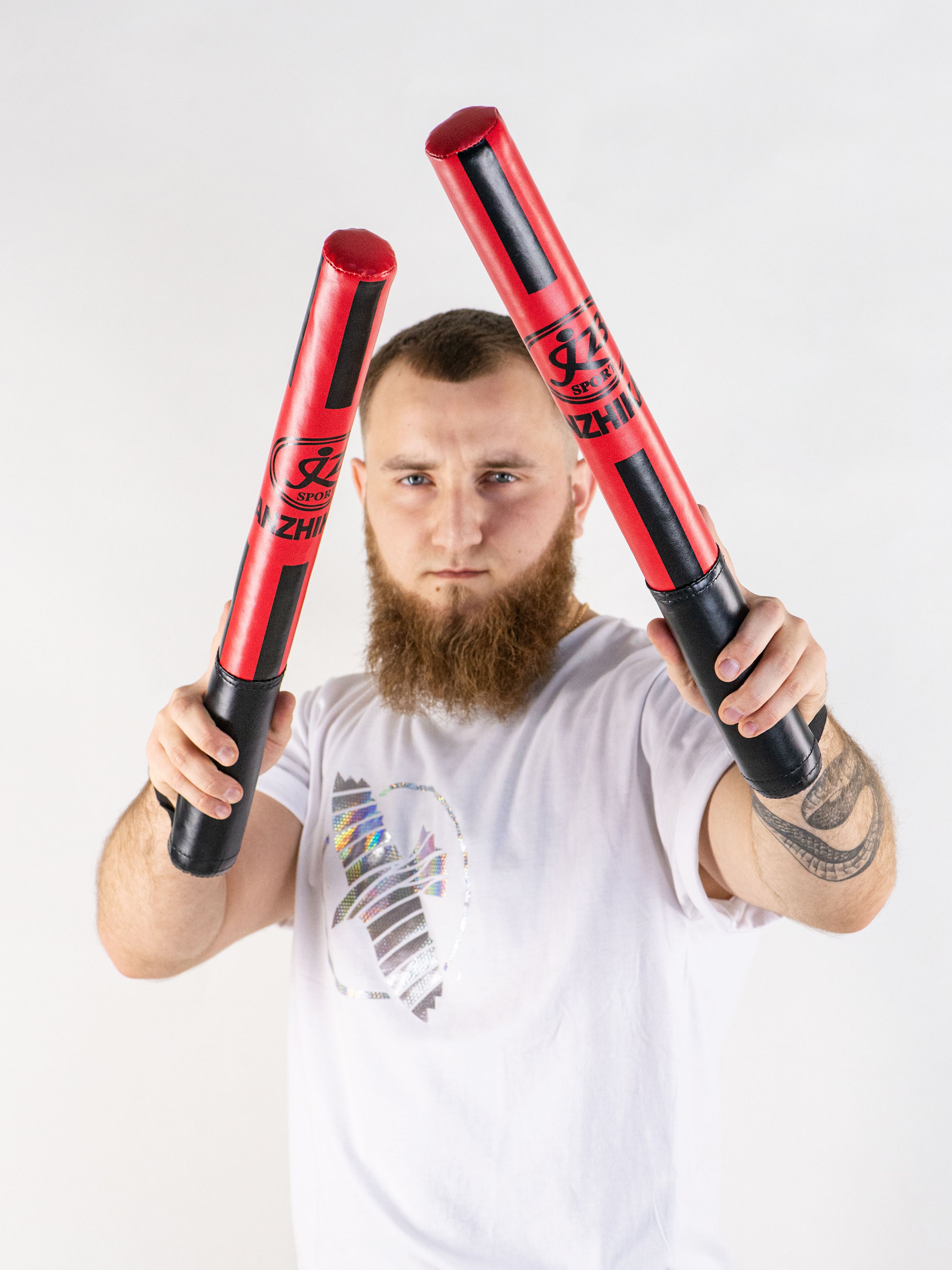 Палки тренерские NoBrand Basic Kick пара красные