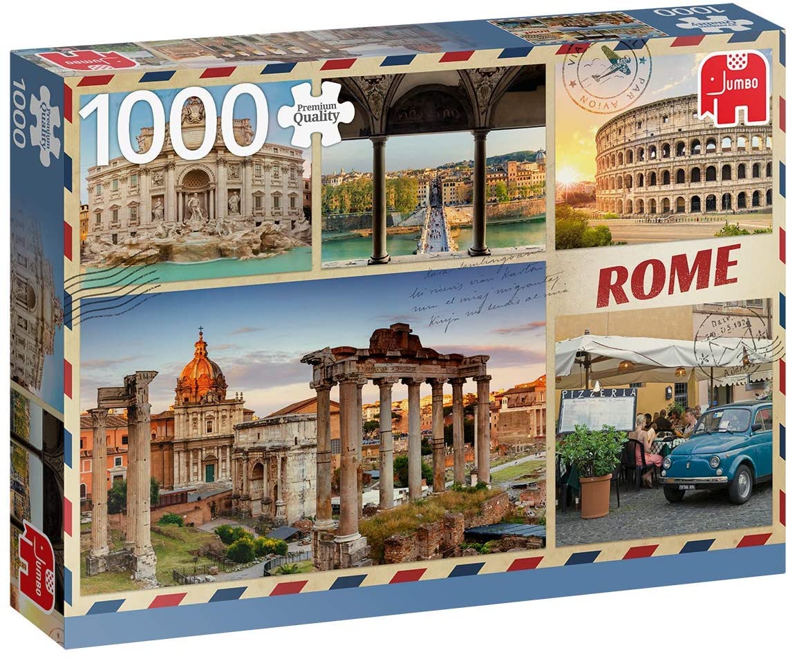 

Пазл Jumbo Привет из Рима J18862, 1000 деталей, Привет из Рима
