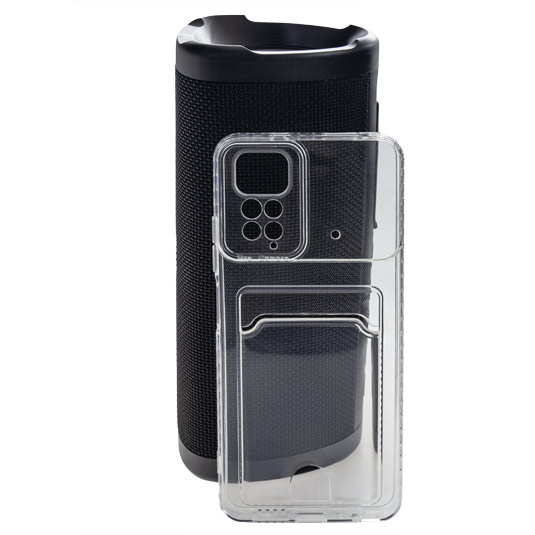 фото Силиконовый чехол с карманом для карт xiaomi note 11 pro 2022, прозрачный jack case