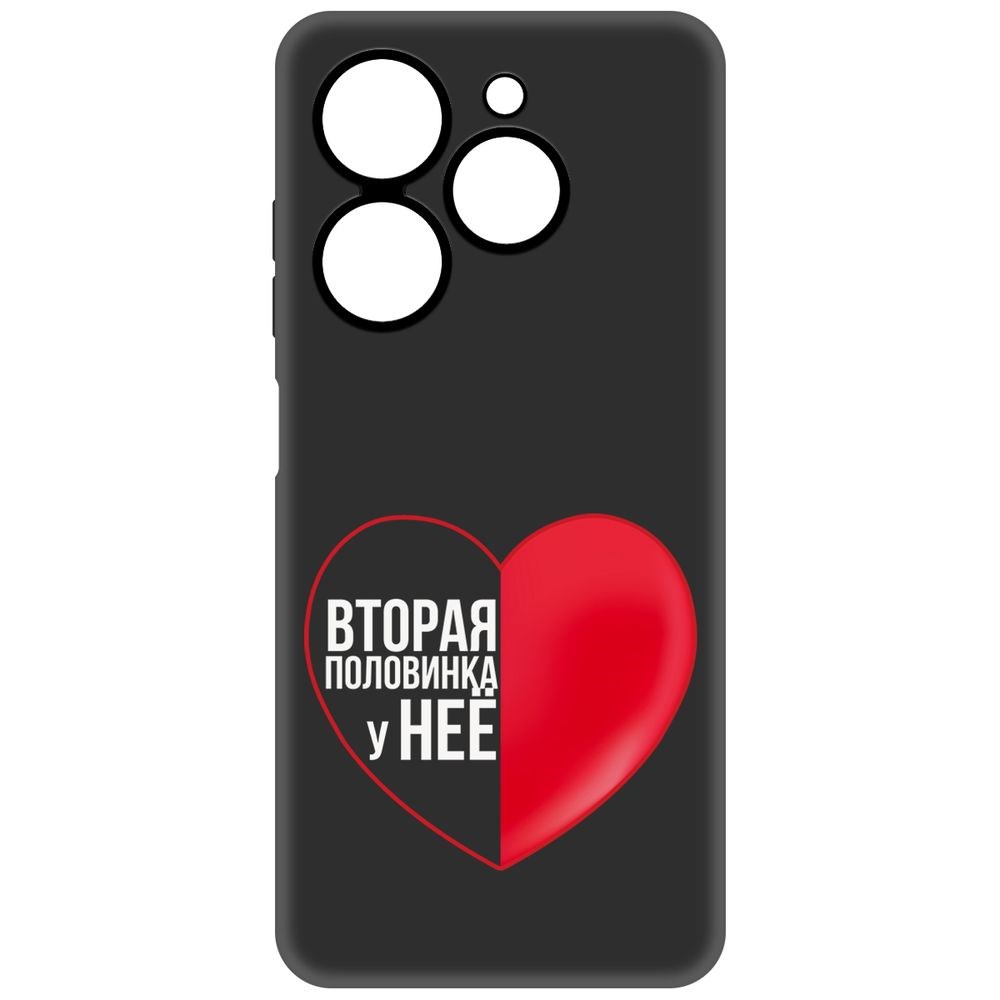 

Чехол-накладка Krutoff Soft Case Половинка у неё для Tecno Spark Go 2024 черный