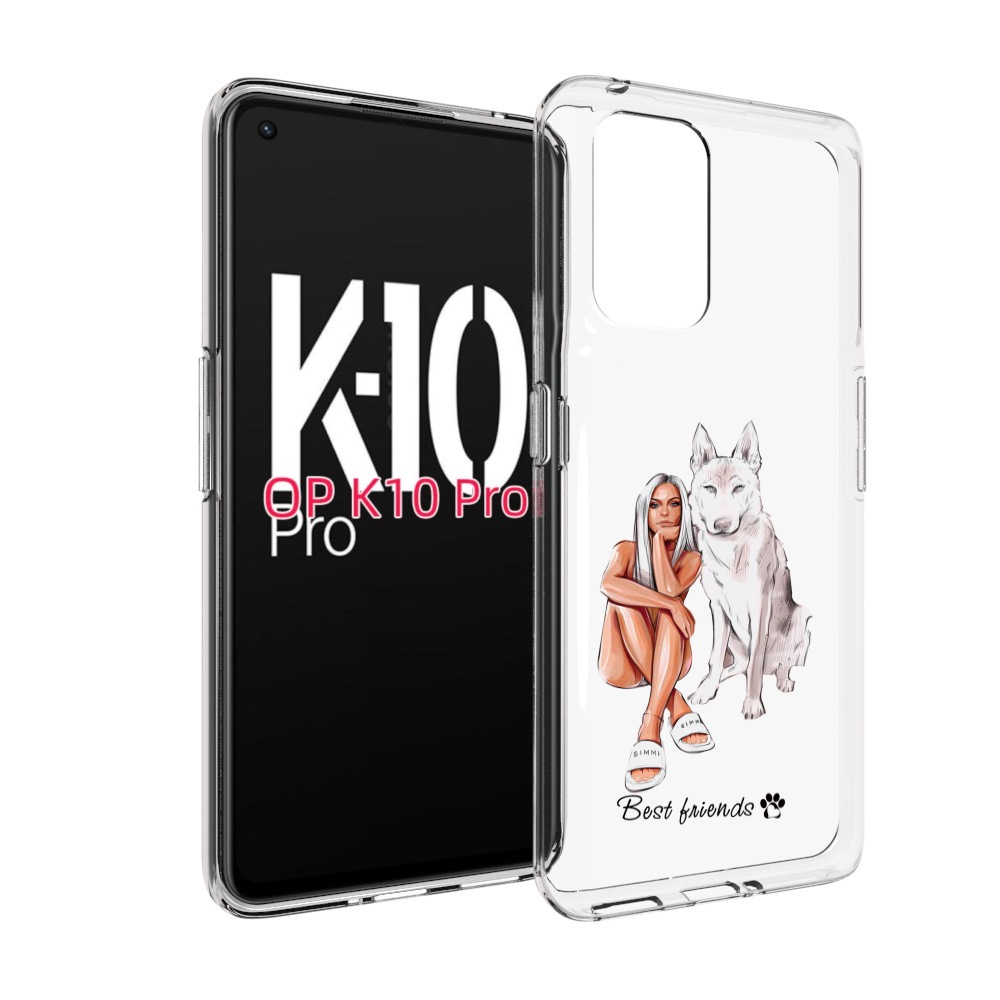

Чехол MyPads Лучшие-друзья для OPPO K10 Pro, Прозрачный, Tocco