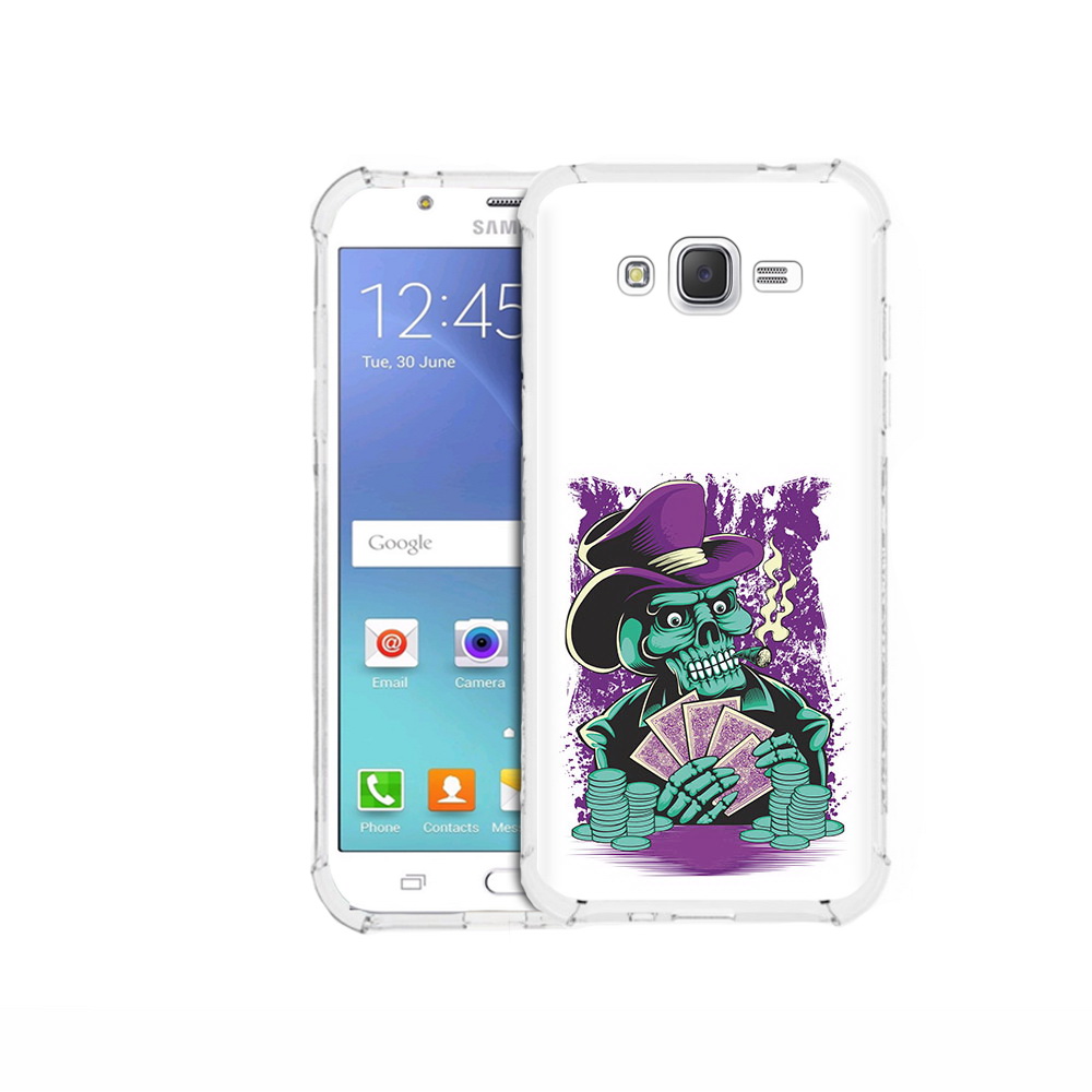 

Чехол MyPads Tocco для Samsung Galaxy J5 (2015) зеленый череп с картами (PT15272.579.361), Прозрачный, Tocco