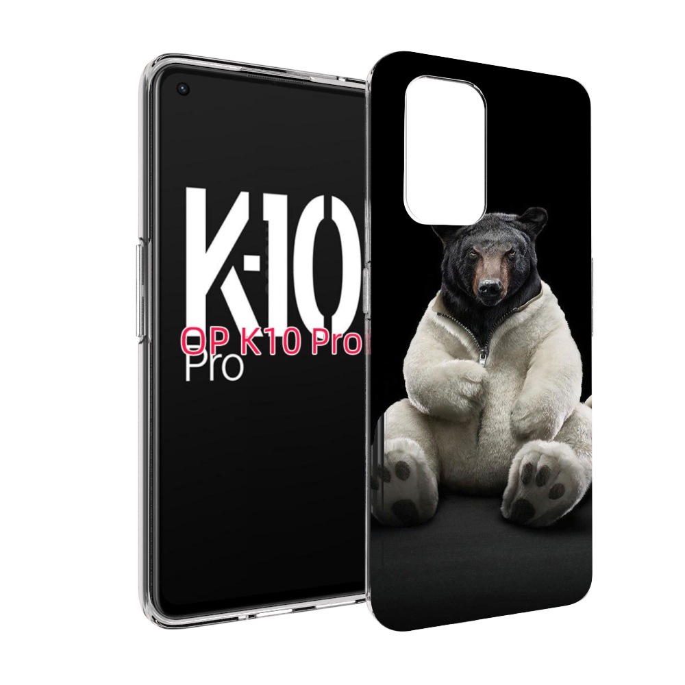 

Чехол MyPads Медведь-бурый-белый для OPPO K10 Pro, Прозрачный, Tocco