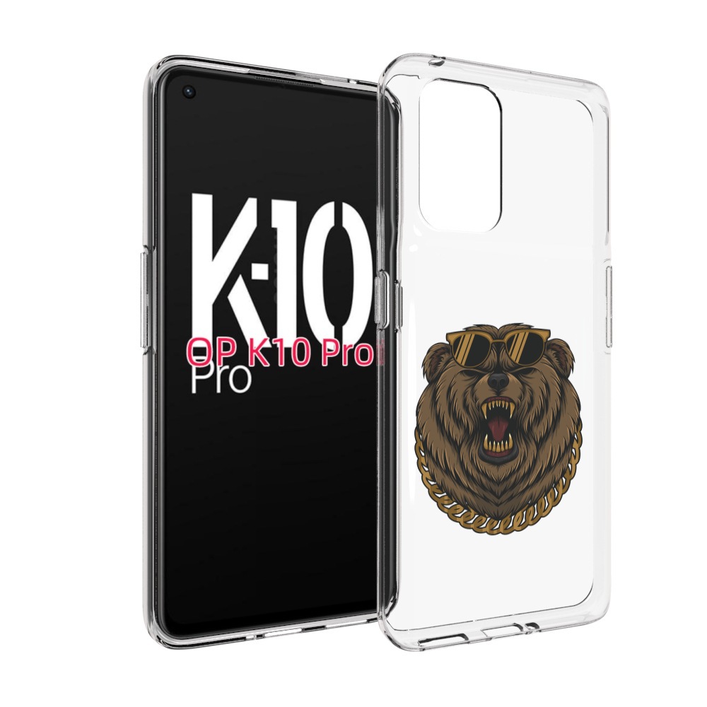 

Чехол MyPads Медведь-в-очках-2 для OPPO K10 Pro, Прозрачный, Tocco