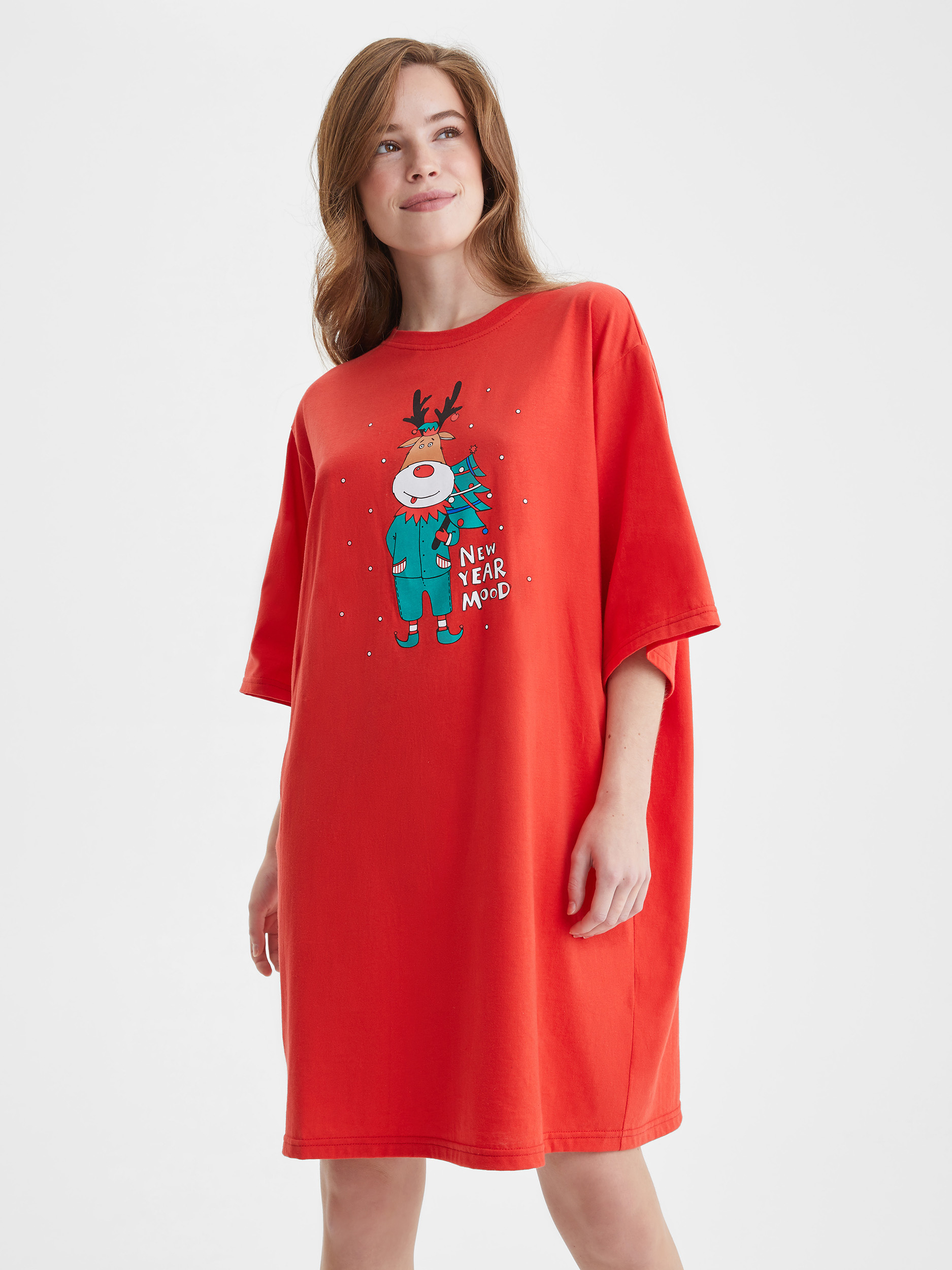 

Платье женское BARMARISKA новогоднее пжм-б0298 красное 4XL, новогоднее пжм-б0298