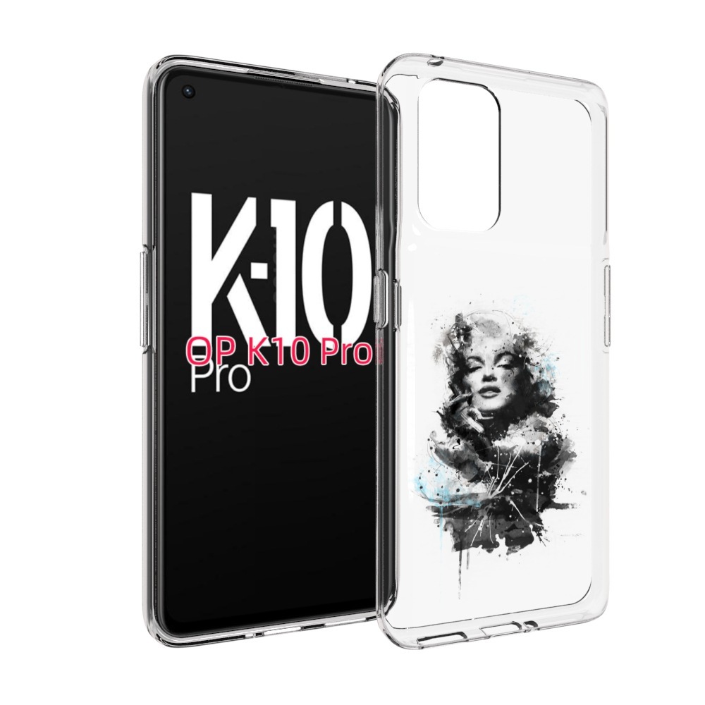 

Чехол MyPads Мерлин Монро загадочная женский для OPPO K10 Pro, Прозрачный, Tocco