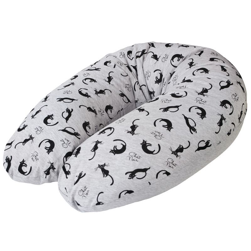 фото Подушка для кормления ceba baby physio multi grey cats трикотаж