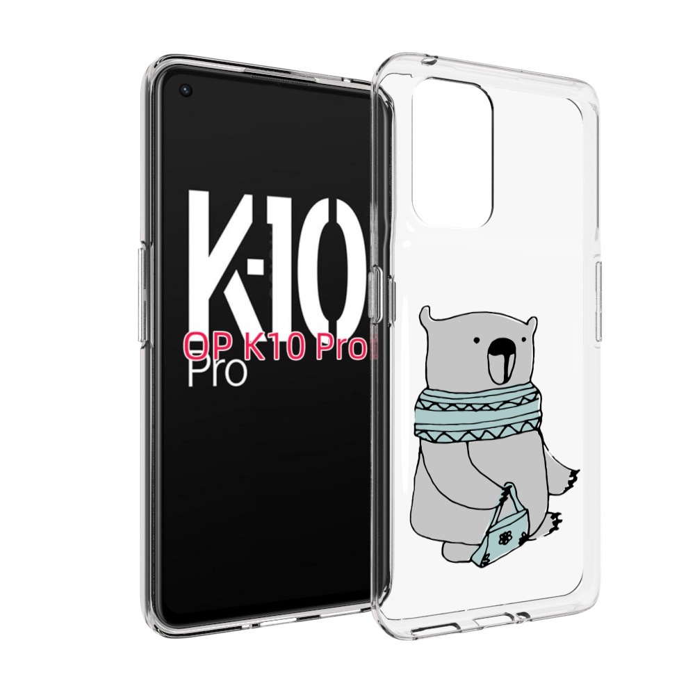 

Чехол MyPads Модный медведь для OPPO K10 Pro, Прозрачный, Tocco