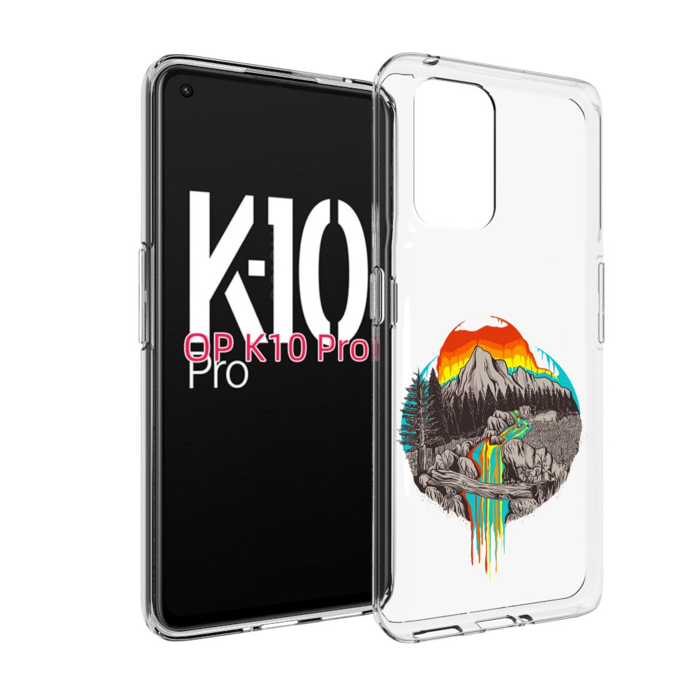 

Чехол MyPads Радужный водопад для OPPO K10 Pro, Прозрачный, Tocco