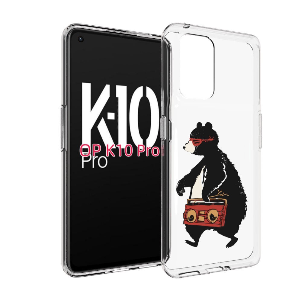 

Чехол MyPads Музыкальный медведь для OPPO K10 Pro, Прозрачный, Tocco