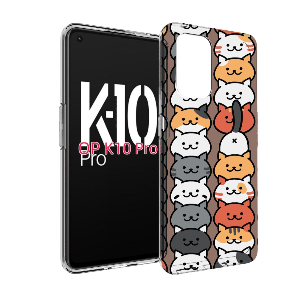 

Чехол MyPads Найди-кота для OPPO K10 Pro, Прозрачный, Tocco
