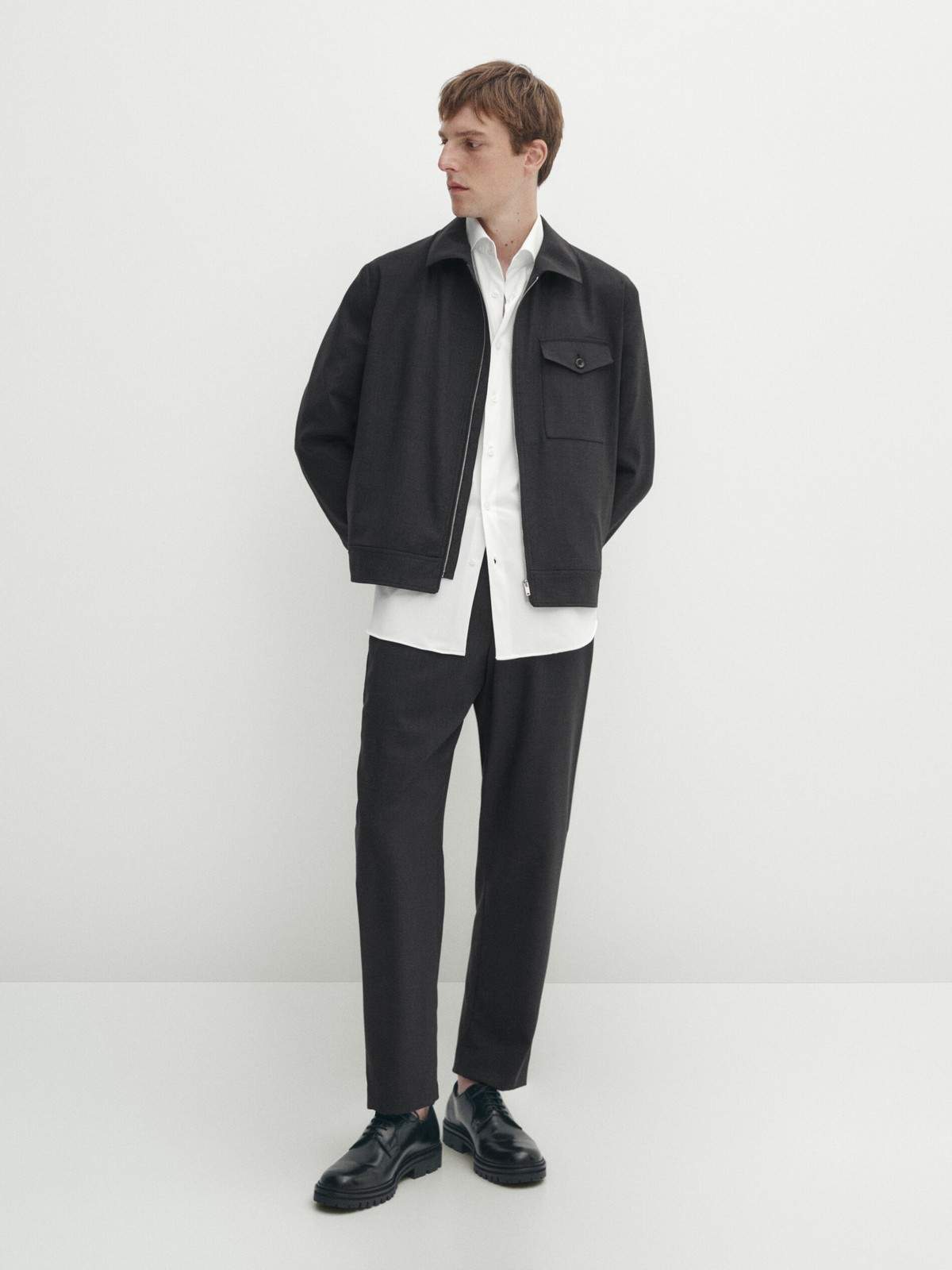 

Брюки мужские Massimo Dutti 0073/670-I2024 серые 46 EU, Серый, 0073/670-I2024