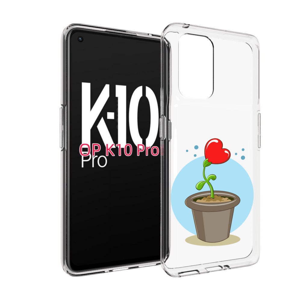 

Чехол MyPads Растение любви 14 февраля для OPPO K10 Pro, Прозрачный, Tocco