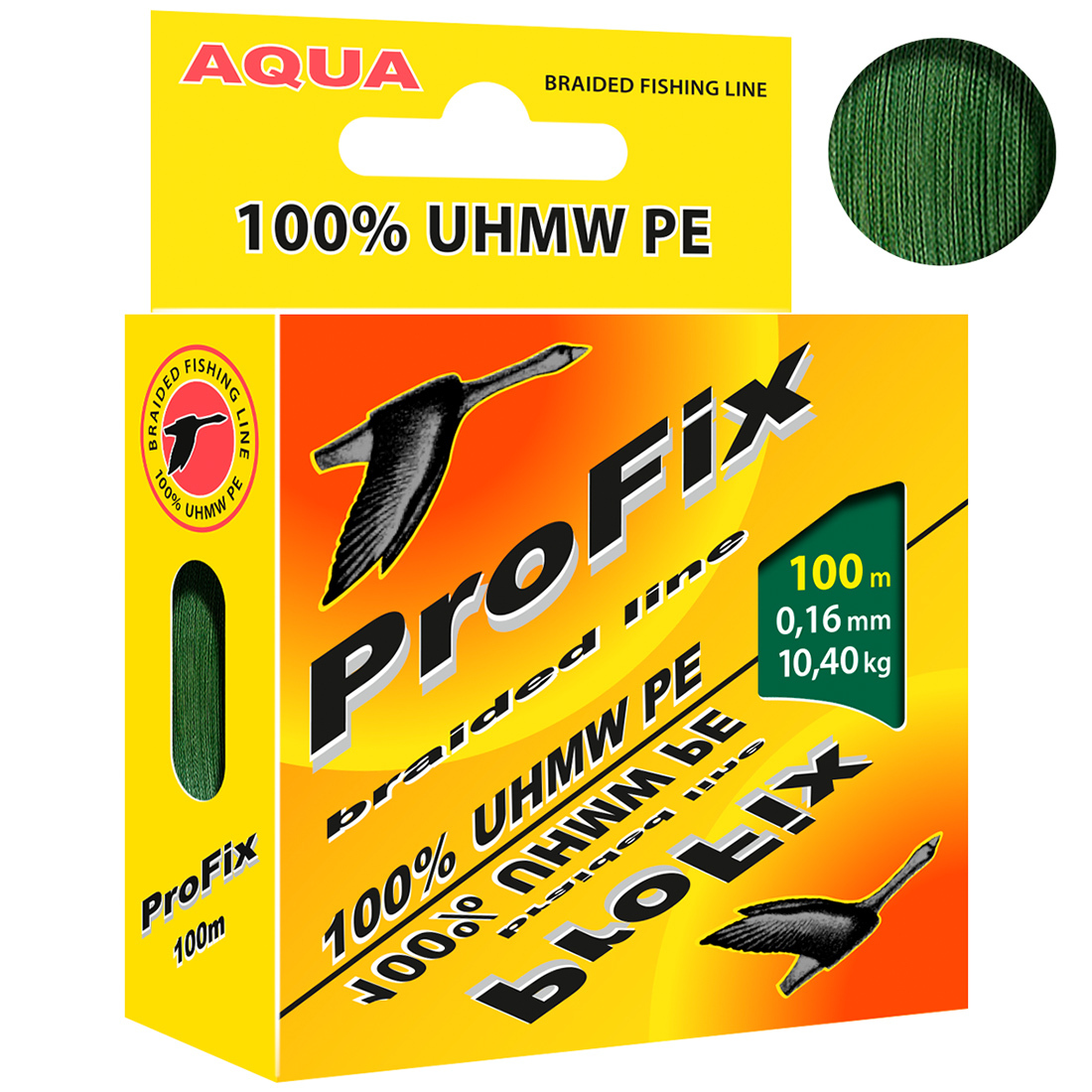 

Плетеный Шнур Для Рыбалки Aqua Profix Dark-Green 0,16mm 100m, Зеленый, ProFix