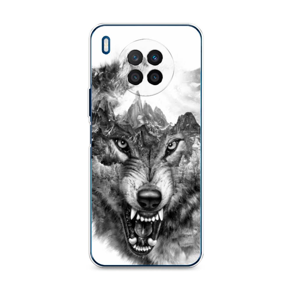 

Чехол Awog на Huawei Nova 8i "Волк в горах", Разноцветный, 6106350-1