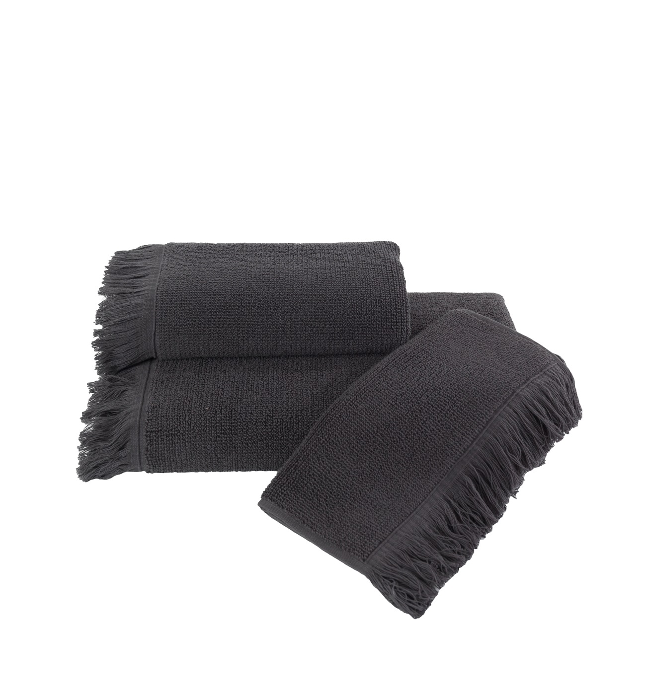 

Soft cotton 1010G10082219 Полотенце Soft cotton FRINGE антрацит 50X100