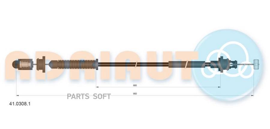 Ad41.0308.1_трос Газа! Dacia Logan Bz 04> ADRIAUTO арт. 4103081