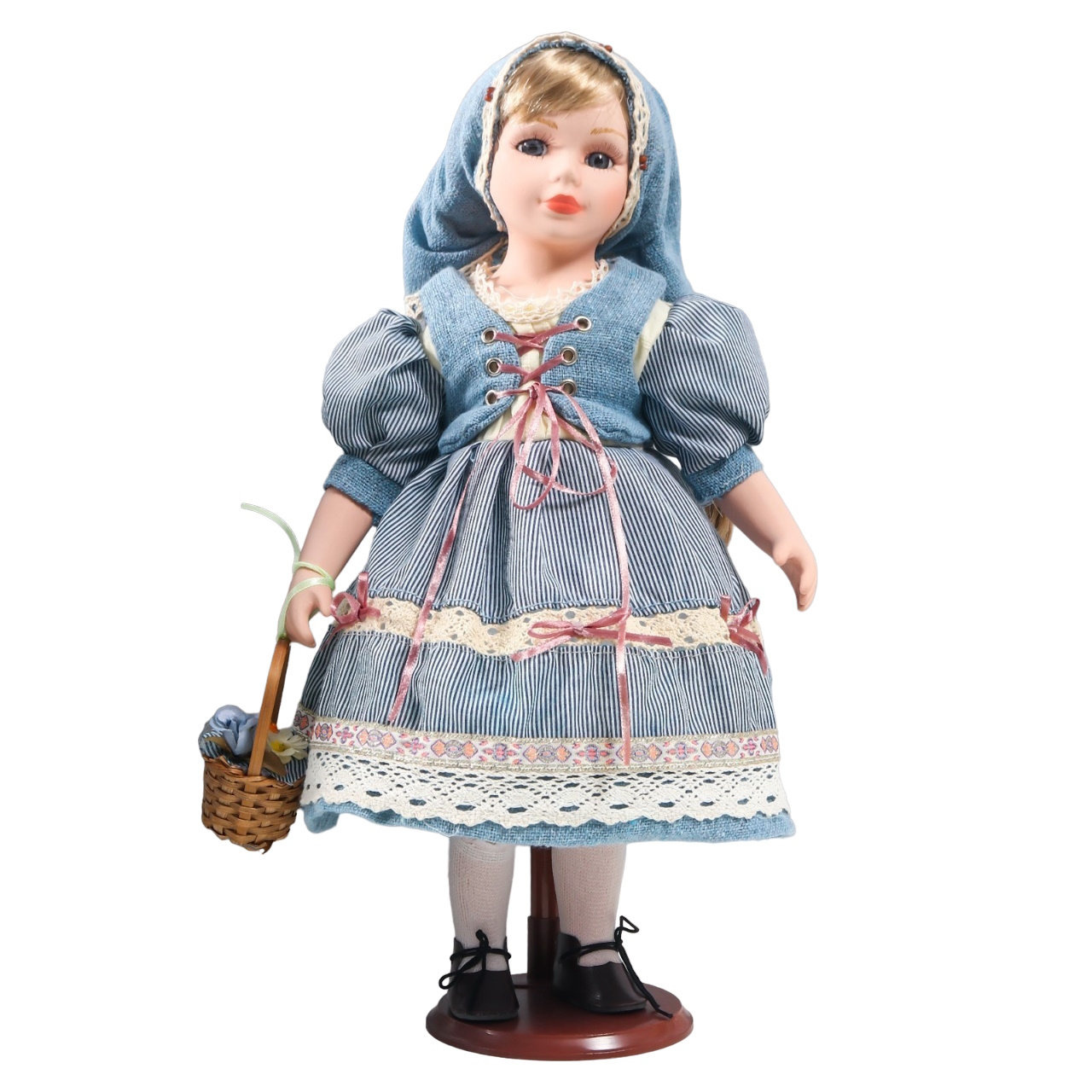 Кукла коллекционная Катя в голубом платье 40см. YF-161220