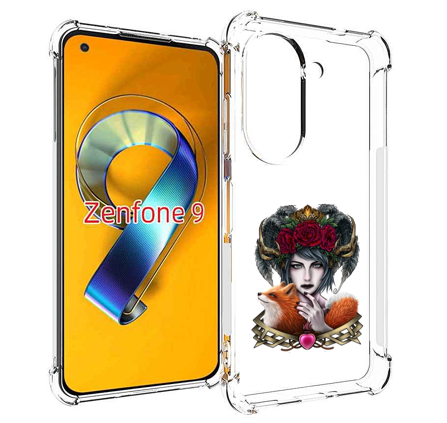 

Чехол MyPads девушка с лисой для Asus Zenfone 9 (AI2202), Прозрачный, Tocco