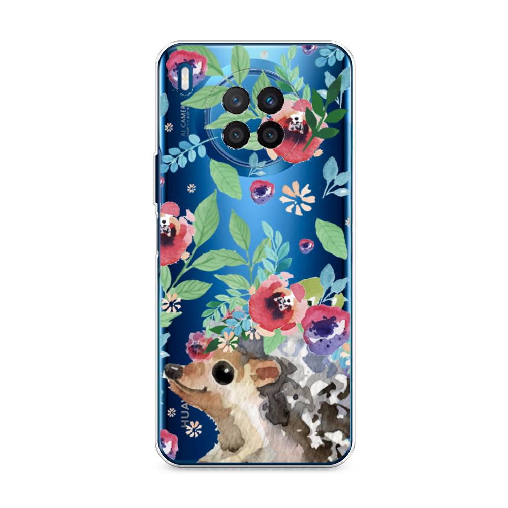

Чехол Awog на Huawei Nova 8i "Ежик в цветах акварель", Разноцветный, 6106350-2