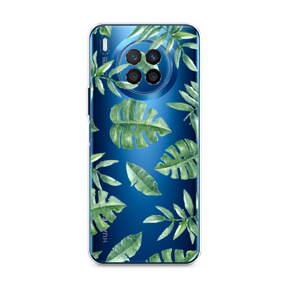 

Чехол Awog на Huawei Nova 8i "Нарисованные пальмовые листья", Разноцветный, 6106350-4