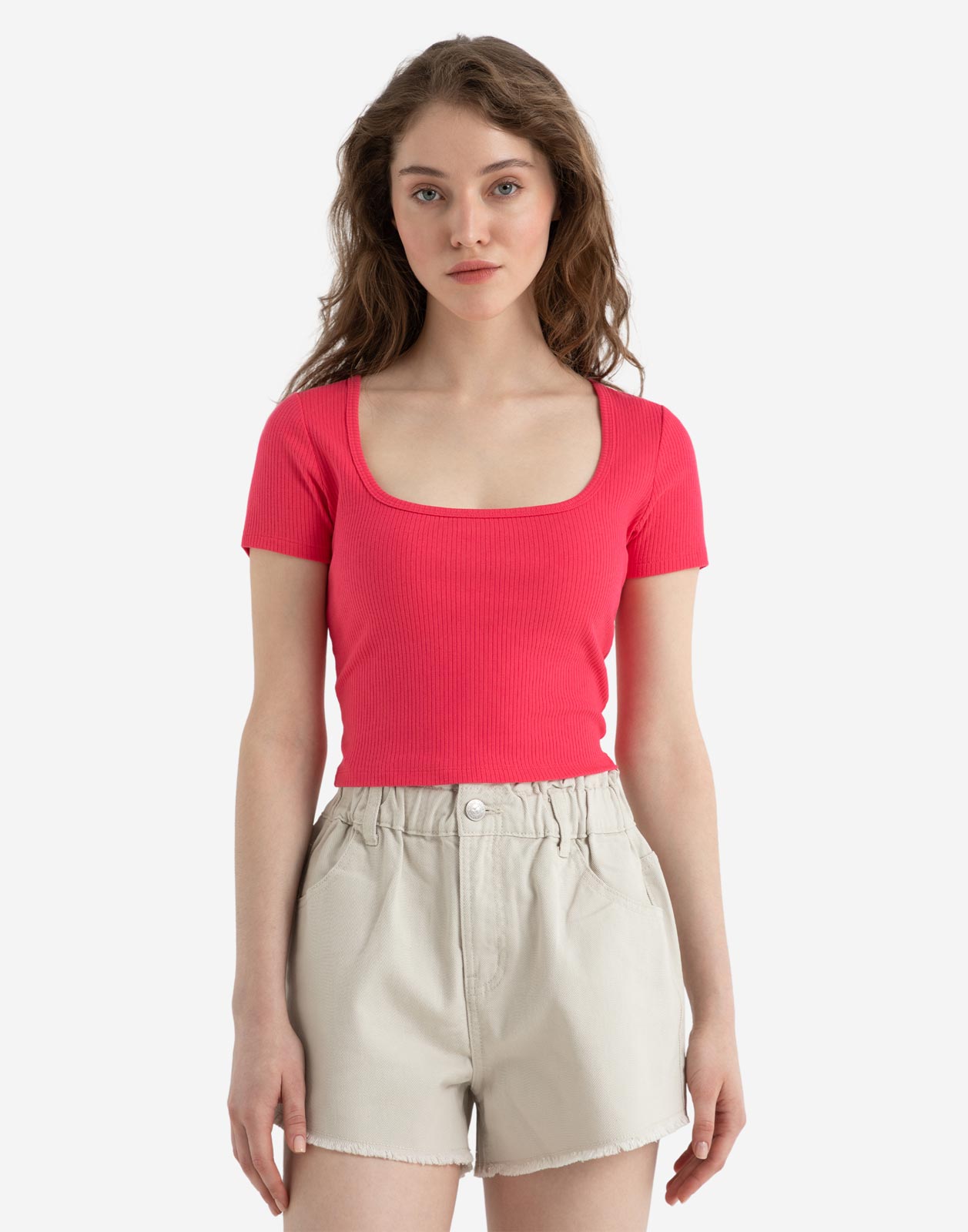 

Футболка женская Gloria Jeans GKT015824 розовая L, Розовый, GKT015824